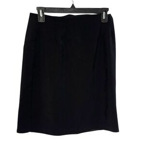 Vintage Russell Kemp NY Womens Size 6 Black Pencil Skirt Lined Pleated USA Made